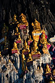 Inle Lake Myanmar. Pindaya, the famous Shwe Oo Min pagoda, a natural cave filled with thousands of gilded Buddha statues.